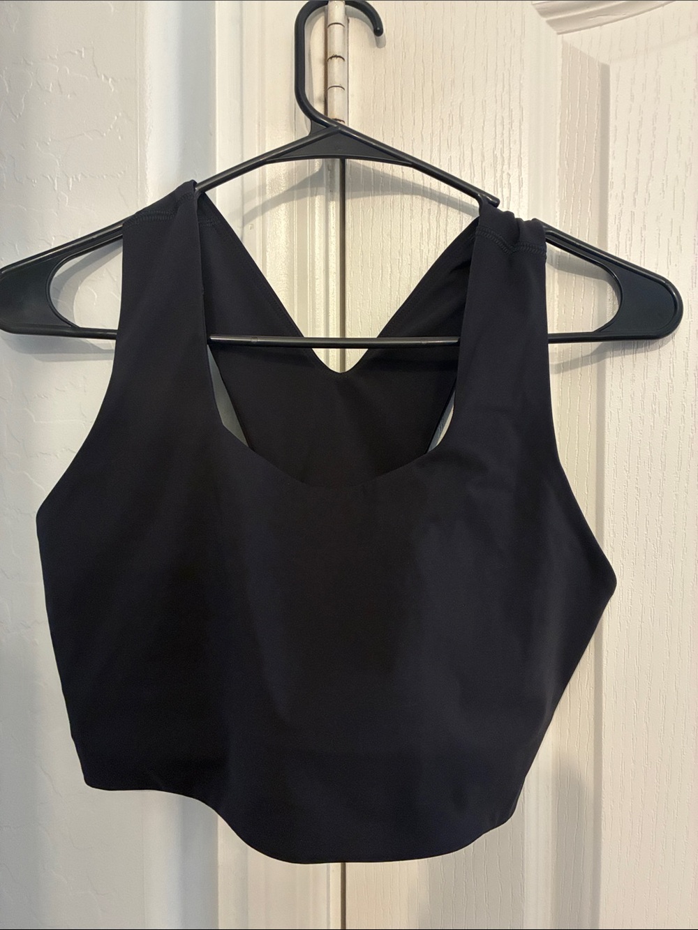 FP Movement by Free People Black Cropped Tank with Scoop Neck
